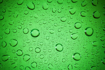 water drops on glass background.