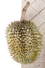 King of fruits, Durian fruit in Thailand on white background.