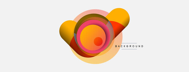 Circle and round shapes abstract background. Vector illustration for wallpaper banner background or landing page