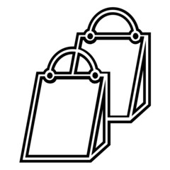 icon vector logo sopping bag a place to shop online or offline at markeplce
