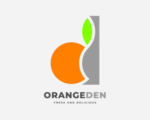 D Letter Logo can be mostly suitable for many e commerce businesses, corporate IT sectors as well as fresh healthy fruit branding, name starting with creative D logotype.
