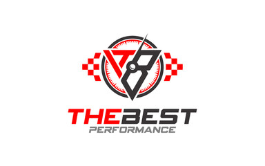 Illustration vector graphic of the best performance logo design template