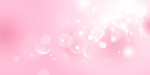 Abstract pink bokeh light background with copy space vector illustration © ArtBackground