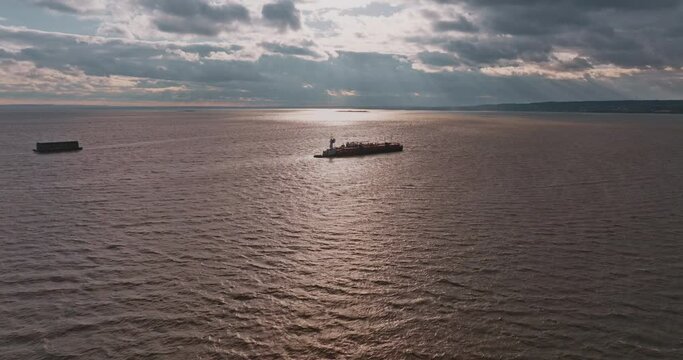 Oil tanker LPG or chemical at sea