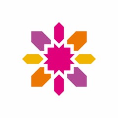 Colorful Islamic Ornament - Vector Flat Design Illustration : Suitable for Islamic Theme and Other Graphic Related Assets.	