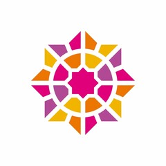 Colorful Islamic Ornament - Vector Flat Design Illustration : Suitable for Islamic Theme and Other Graphic Related Assets.	