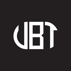 UBT letter logo design on black background. UBT creative initials letter logo concept. UBT letter design.