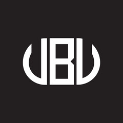 UBV letter logo design on black background. UBV creative initials letter logo concept. UBV letter design.