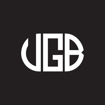 UGB letter logo design on black background. UGB creative initials letter logo concept. UGB letter design.