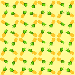 Summer fruits lifestyle. Pineapple fruit. Vector illustration cartoon flat icon Design Pattern native tribal pattern for background wallpaper cloth enthnic geometric pattern,native patten