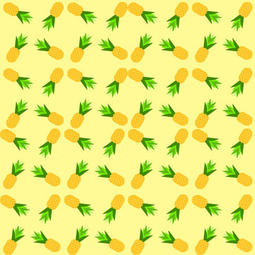 Summer fruits lifestyle. Pineapple fruit. Vector illustration cartoon flat icon Design Pattern native tribal pattern for background wallpaper cloth enthnic geometric pattern,native patten