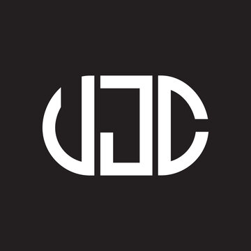 UJC letter logo design on black background. UJC creative initials letter logo concept. UJC letter design.