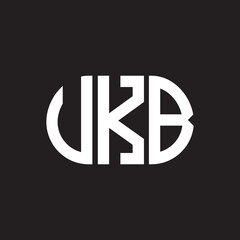 UKB letter logo design on black background. UKB creative initials letter logo concept. UKB letter design.