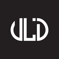 ULD letter logo design on black background. ULD creative initials letter logo concept. ULD letter design.