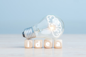 light bulb, Creative new idea, idea bright, and solution concepts.