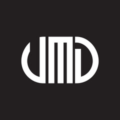 UMD letter logo design on black background. UMD creative initials letter logo concept. UMD letter design.
