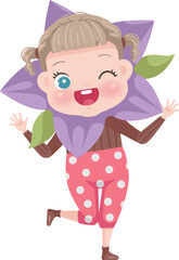 kids fashion summer cute flower on head.