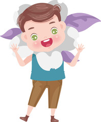 kids fashion summer cute flower on head.