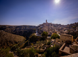 Obraz premium Amazing Matera Old Town - a historic Unesco World Heritage site in Italy - travel photography