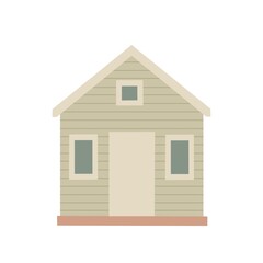 Cute house in flat design, calm colors