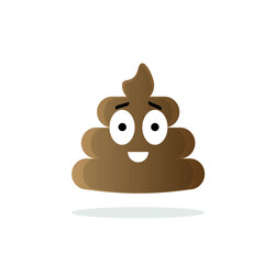 Vector image of brown poop