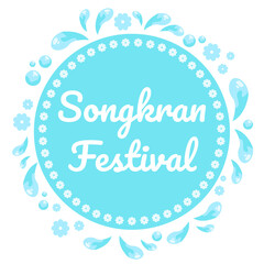 Songkran thailand festival colorful square social media banner water splash design background template