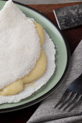 Typical Brazilian northeast food tapioca of cheese.