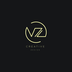 VZ logo letter modern design