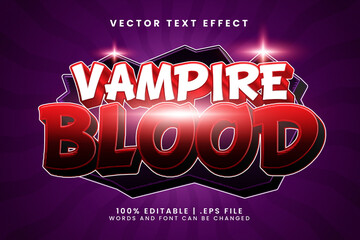 Vampire blood 3d editable text effect with spooky and fantasy text style