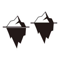 Iceberg set vector logo illustration on white background