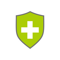 Protection of immunity icon. Shield immune system concept