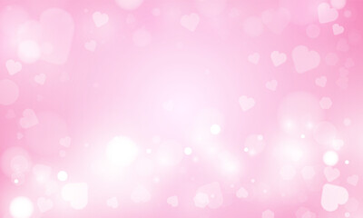 Fototapeta na wymiar Happy Valentine's day card hearts vector background