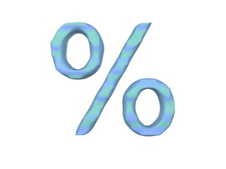 Wave Themed Font  Percent Sign