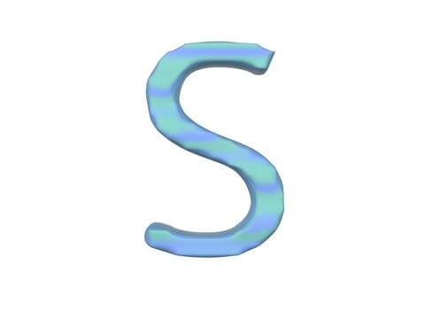 Wave Themed Font  Letter S