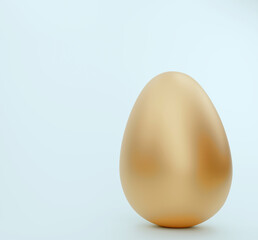 egg isolated white background easter day design spring easter background 3d rendering.