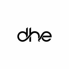 Creative Illustration modern initial DHE sign geometric logo design template