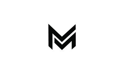 alphabet M logo design