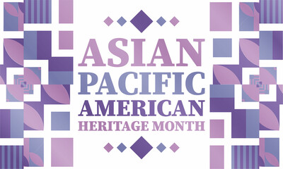 May is Asian Pacific American Heritage Month (APAHM), celebrating the achievements and contributions of Asian Americans and Pacific Islanders in the United States. Poster, banner concept. 