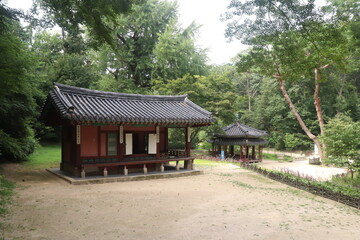 Fototapeta na wymiar Changdeokgung Palace, Secret Garden, Jondeokjeong Pavilion Area