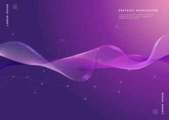 곡선들이 있는 추상적 배경