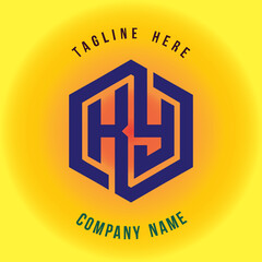 KY lettering logo is simple, easy to understand and authoritative