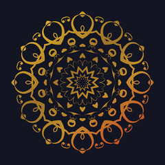 Luxury ornamental mandala design background gold color decoration