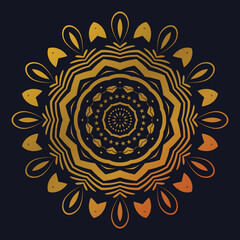 Luxury ornamental mandala design background gold color decoration