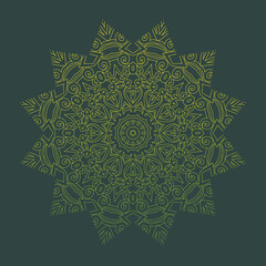 Colorful mandala design with floral shapes