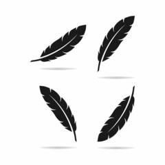 Bird feather icons vector logo design, suitable for business, arts and education
