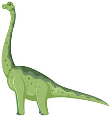 Brachiosaurus dinosaur on white background