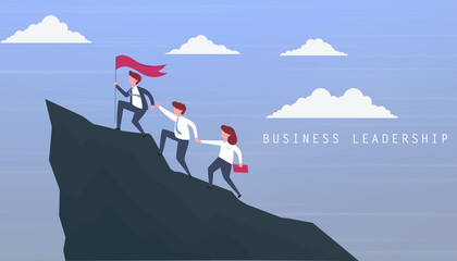 2d illustration business leadership concept