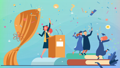 2d illustration best student education concept
