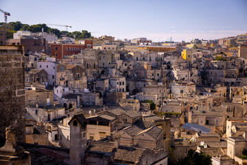Naklejka premium Amazing Matera Old Town - a historic Unesco World Heritage site in Italy - travel photography