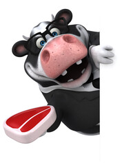 Fun cow - 3D Illustration